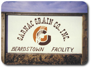 Photo of the Garnac Grain Co., Inc. sign.